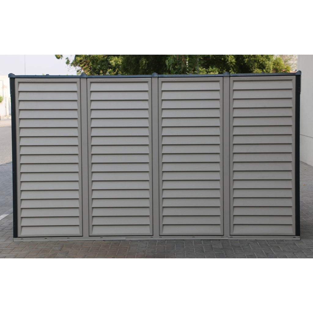 Duramax 4ft x 10ft Sidemate Plus Plastic Vinyl Resin Outdoor Storage Shed With Foundation Kit 36725