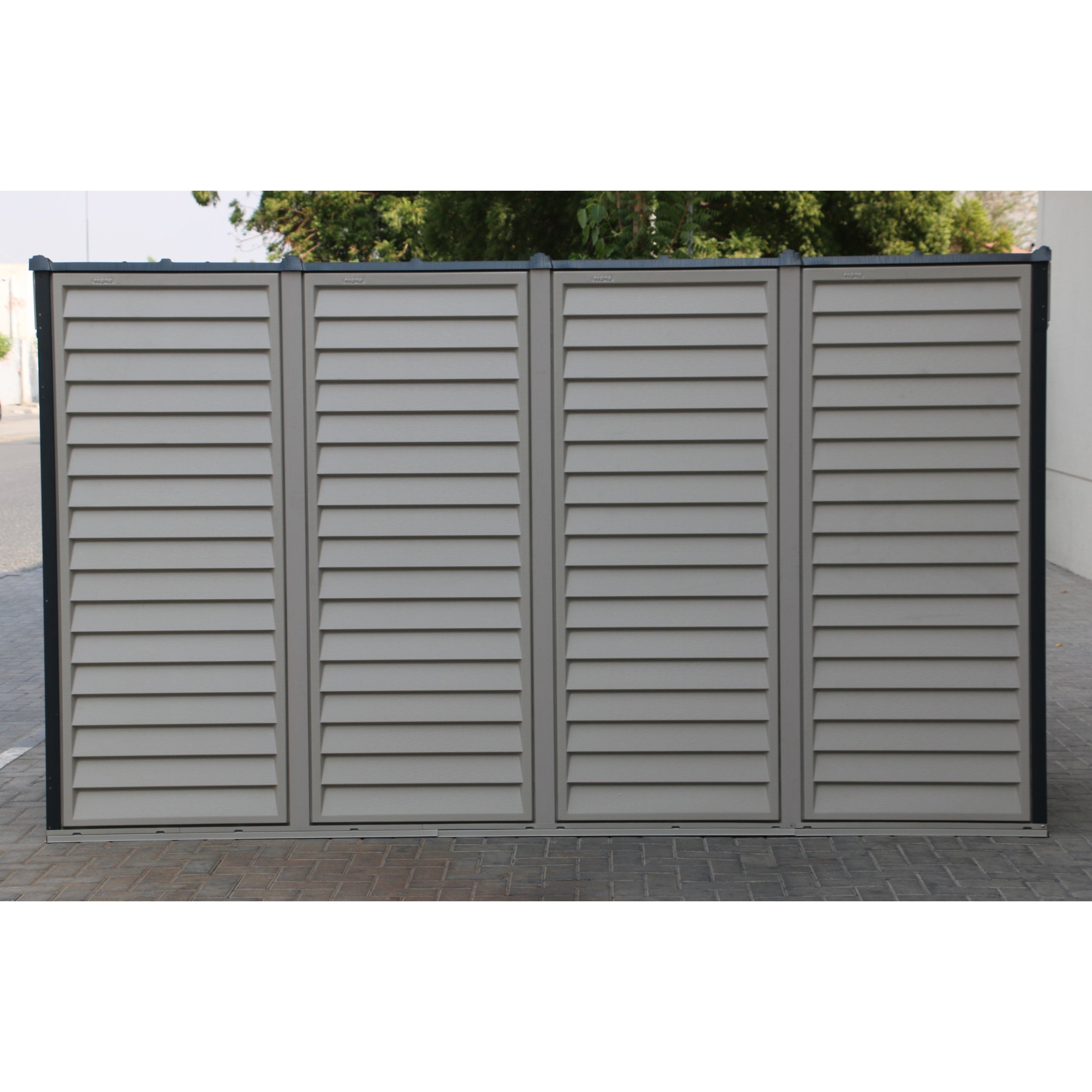 Duramax 4ft x 10ft Sidemate Plus Plastic Vinyl Resin Outdoor Storage Shed With Foundation Kit 36725