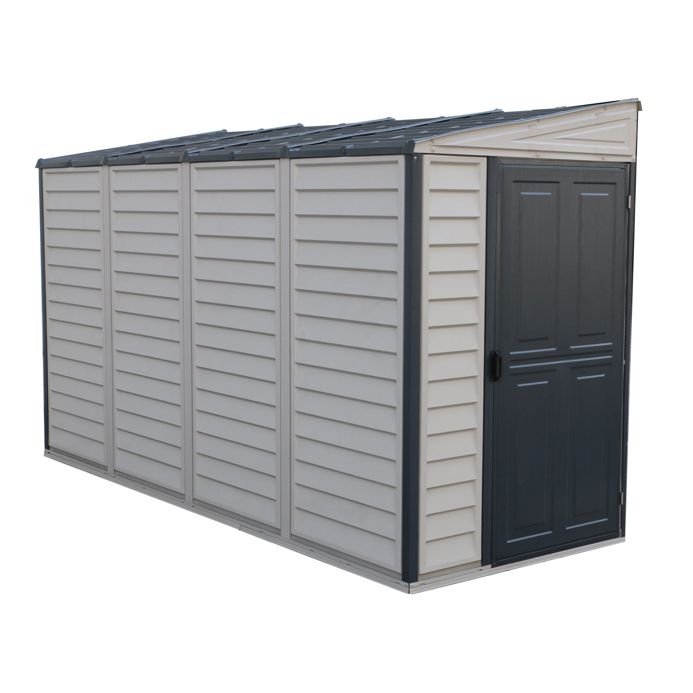Duramax 4ft x 10ft Sidemate Plus Plastic Vinyl Resin Outdoor Storage Shed With Foundation Kit 36725