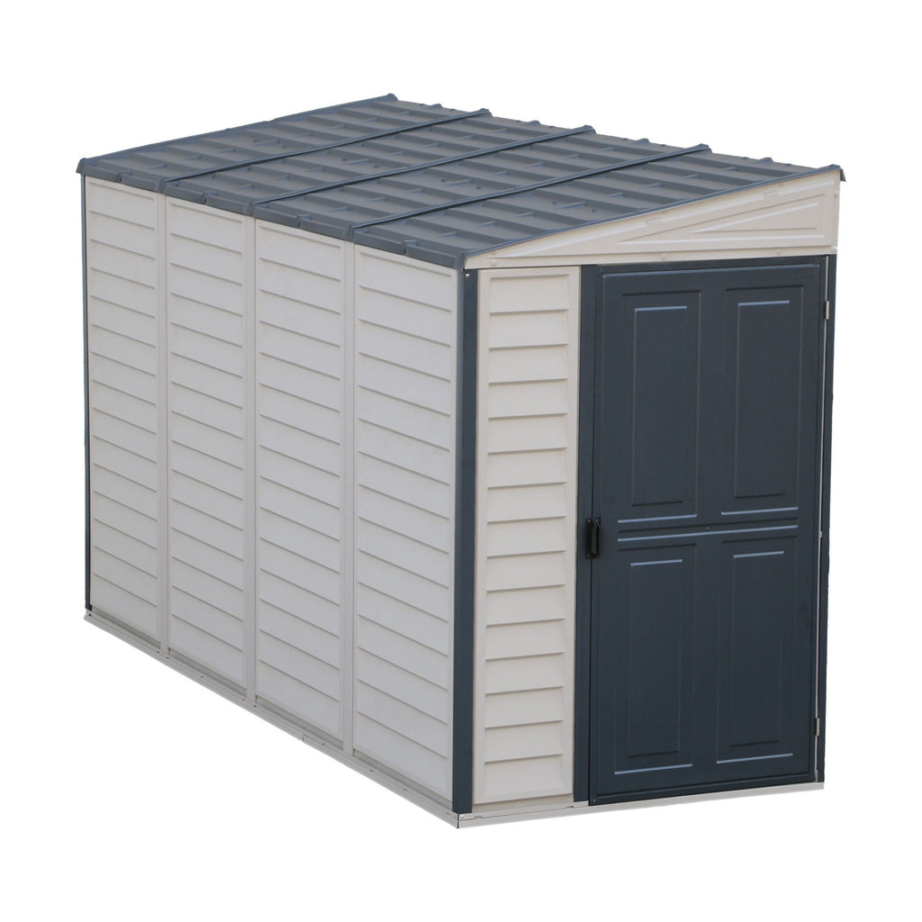 Duramax 4ft x 10ft Sidemate Plus Plastic Vinyl Resin Outdoor Storage Shed With Foundation Kit 36725