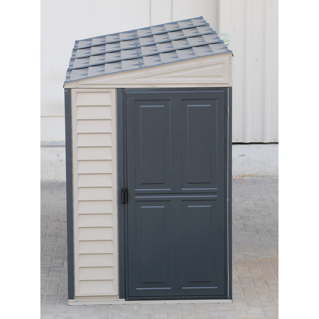 Duramax 4ft x 10ft Sidemate Plus Plastic Vinyl Resin Outdoor Storage Shed With Foundation Kit 36725