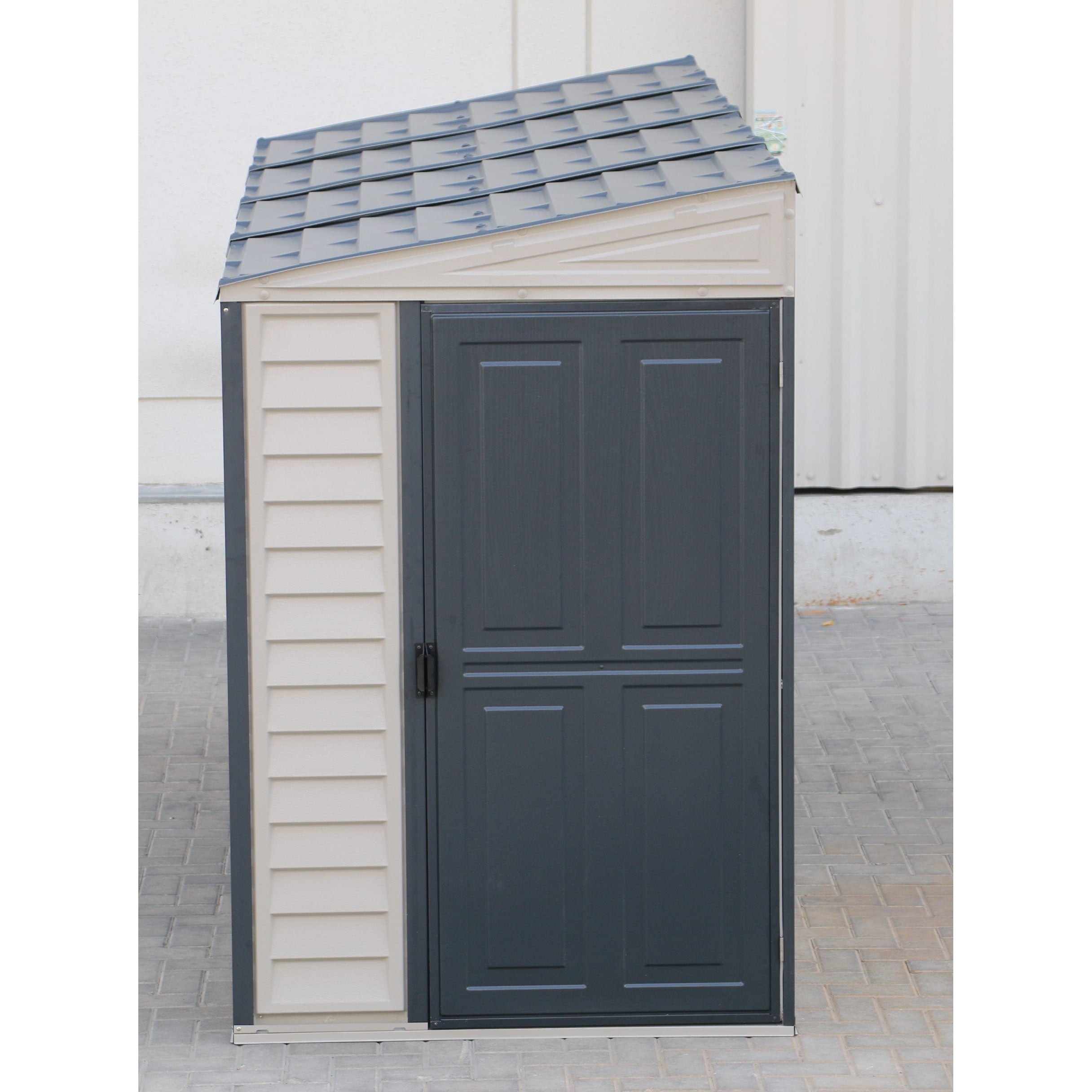 Duramax 4ft x 10ft Sidemate Plus Plastic Vinyl Resin Outdoor Storage Shed With Foundation Kit 36725