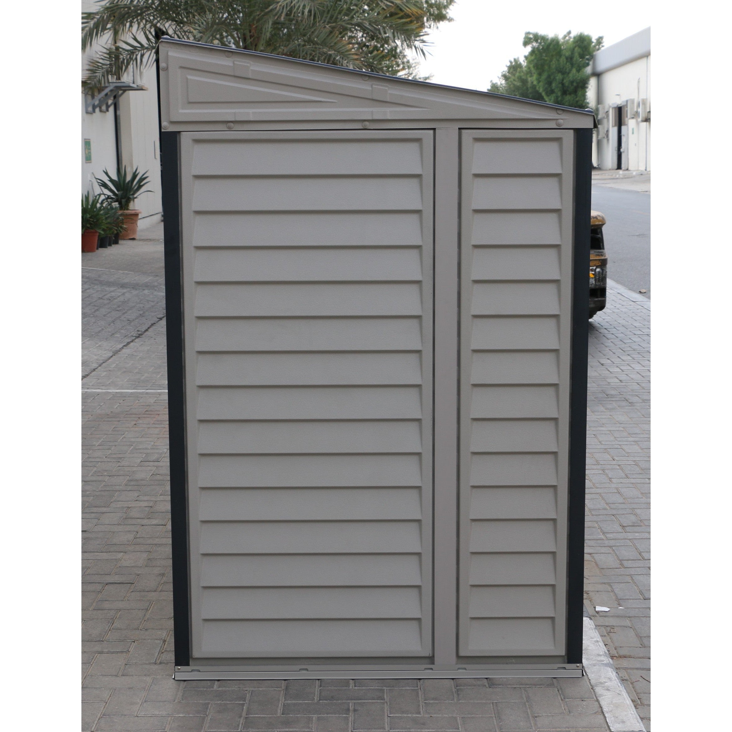 Duramax 4ft x 10ft Sidemate Plus Plastic Vinyl Resin Outdoor Storage Shed With Foundation Kit 36725