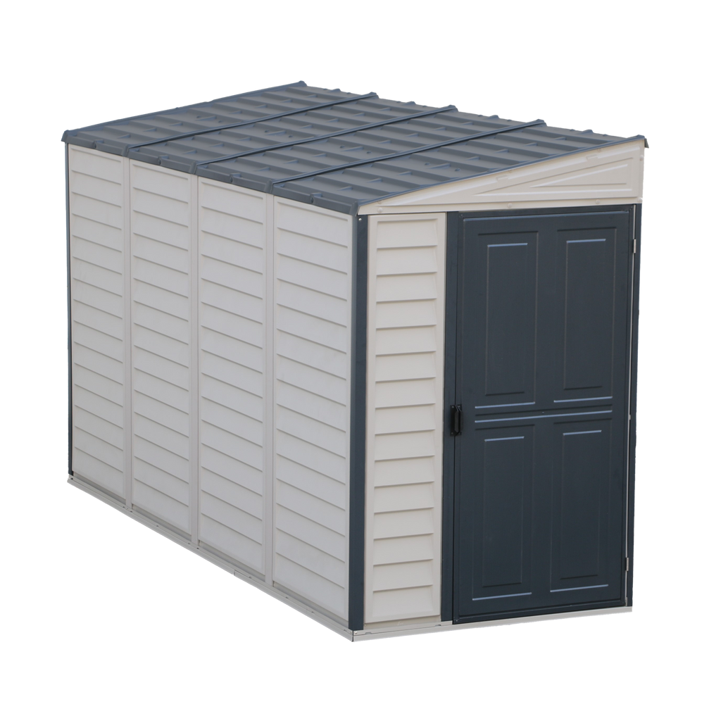 Duramax 4ft x 10ft Sidemate Plus Plastic Vinyl Resin Outdoor Storage Shed With Foundation Kit 36725