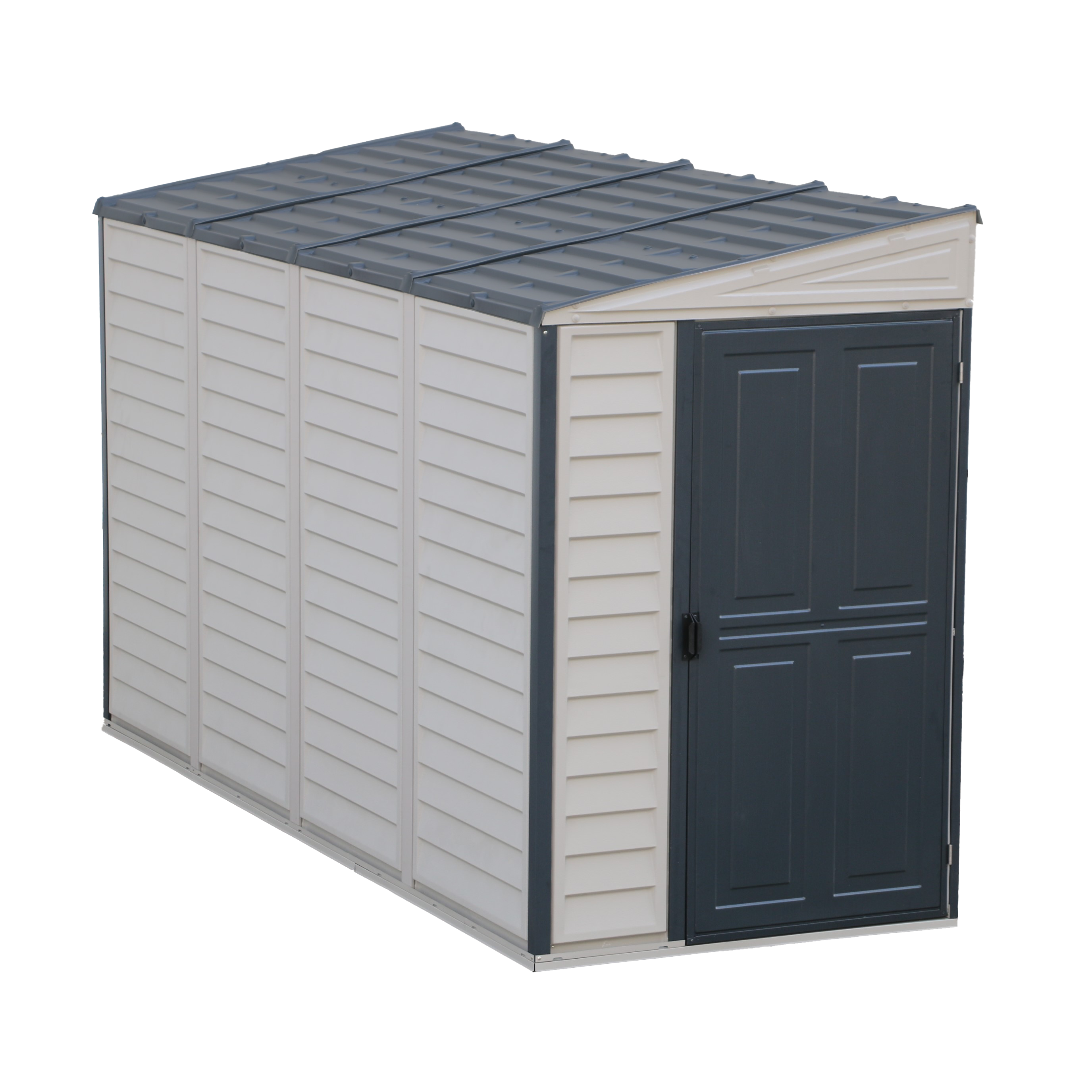 Duramax 4ft x 10ft Sidemate Plus Plastic Vinyl Resin Outdoor Storage Shed With Foundation Kit 36725