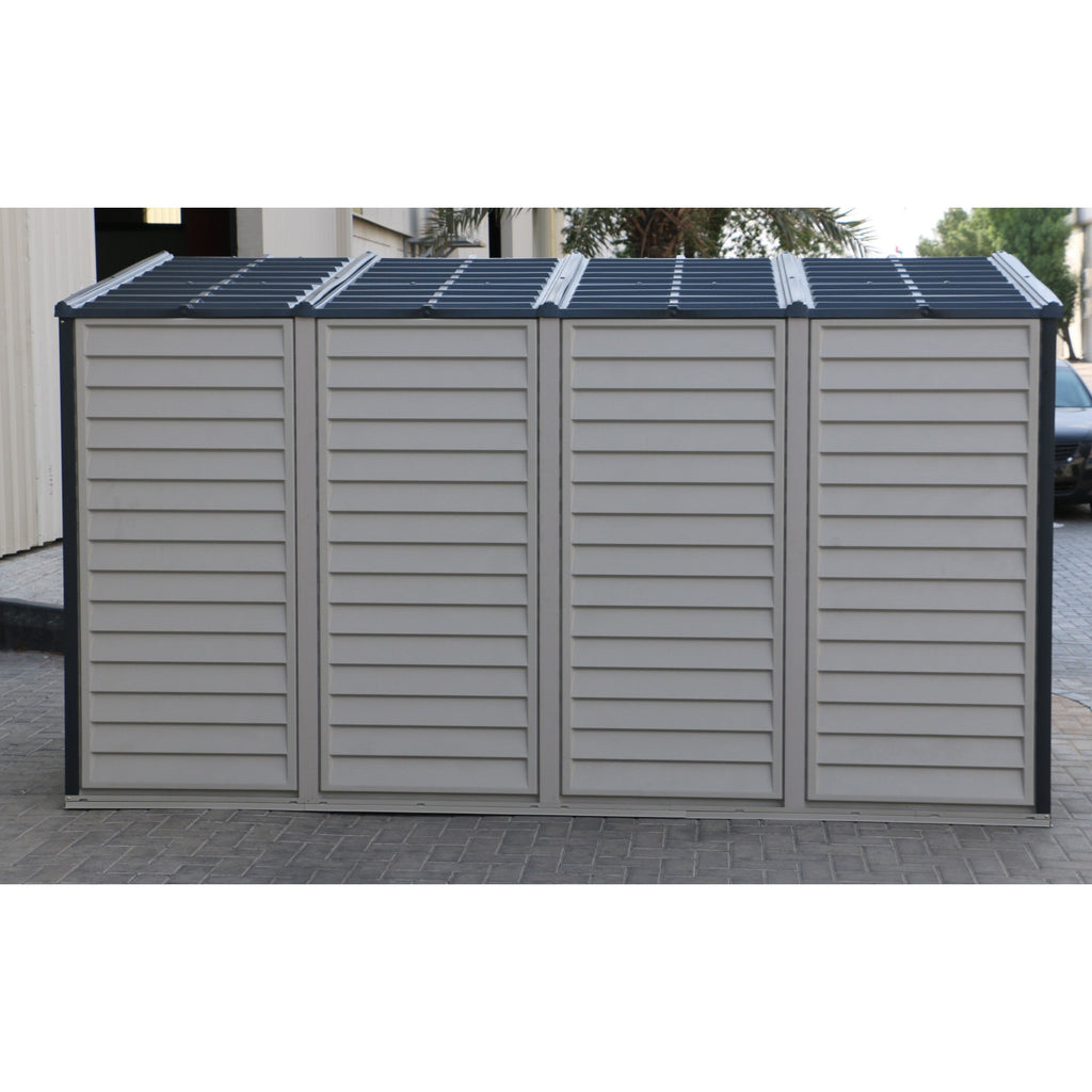 Duramax 4ft x 10ft Sidemate Plus Plastic Vinyl Resin Outdoor Storage Shed With Foundation Kit 36725