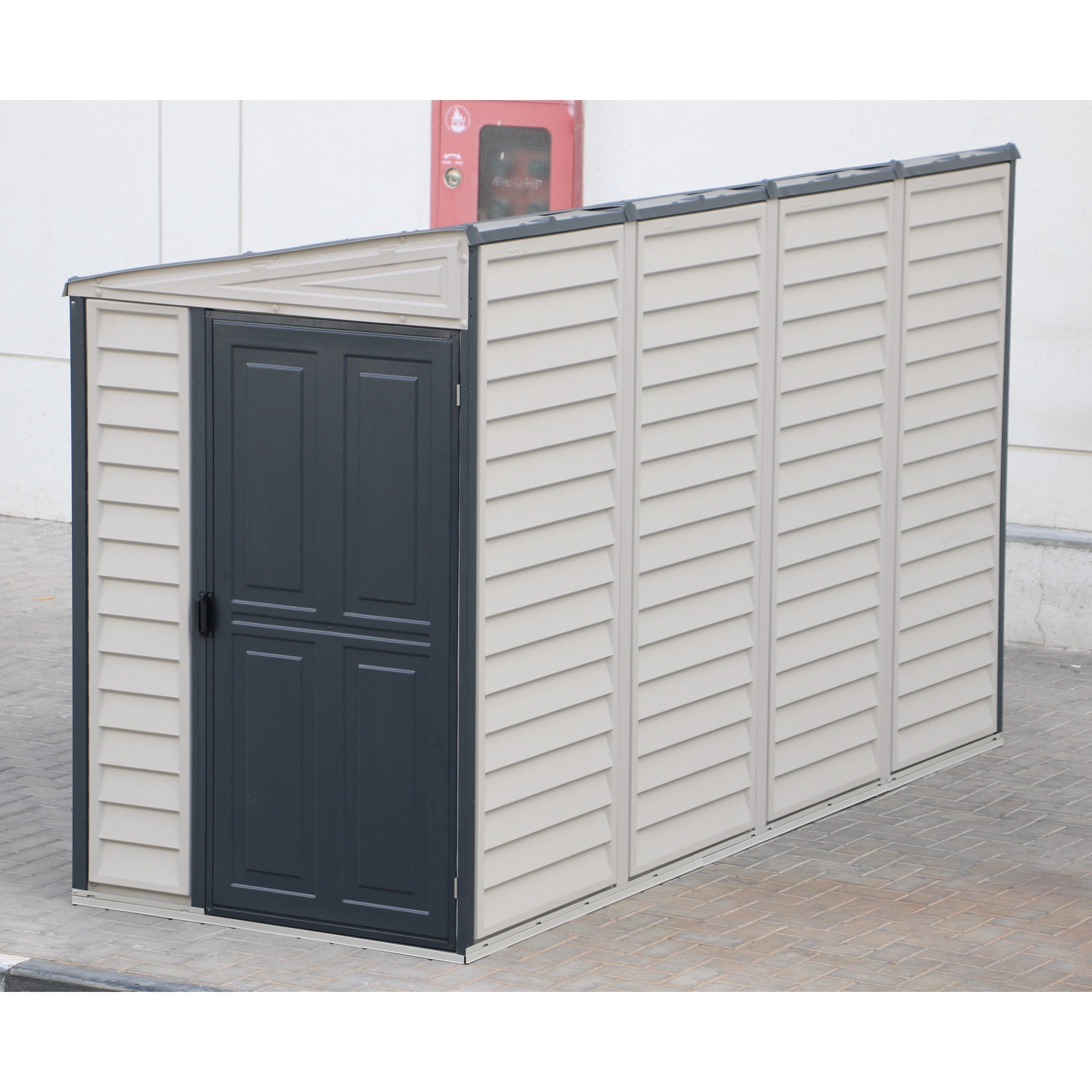 Duramax 4ft x 10ft Sidemate Plus Plastic Vinyl Resin Outdoor Storage Shed With Foundation Kit 36725