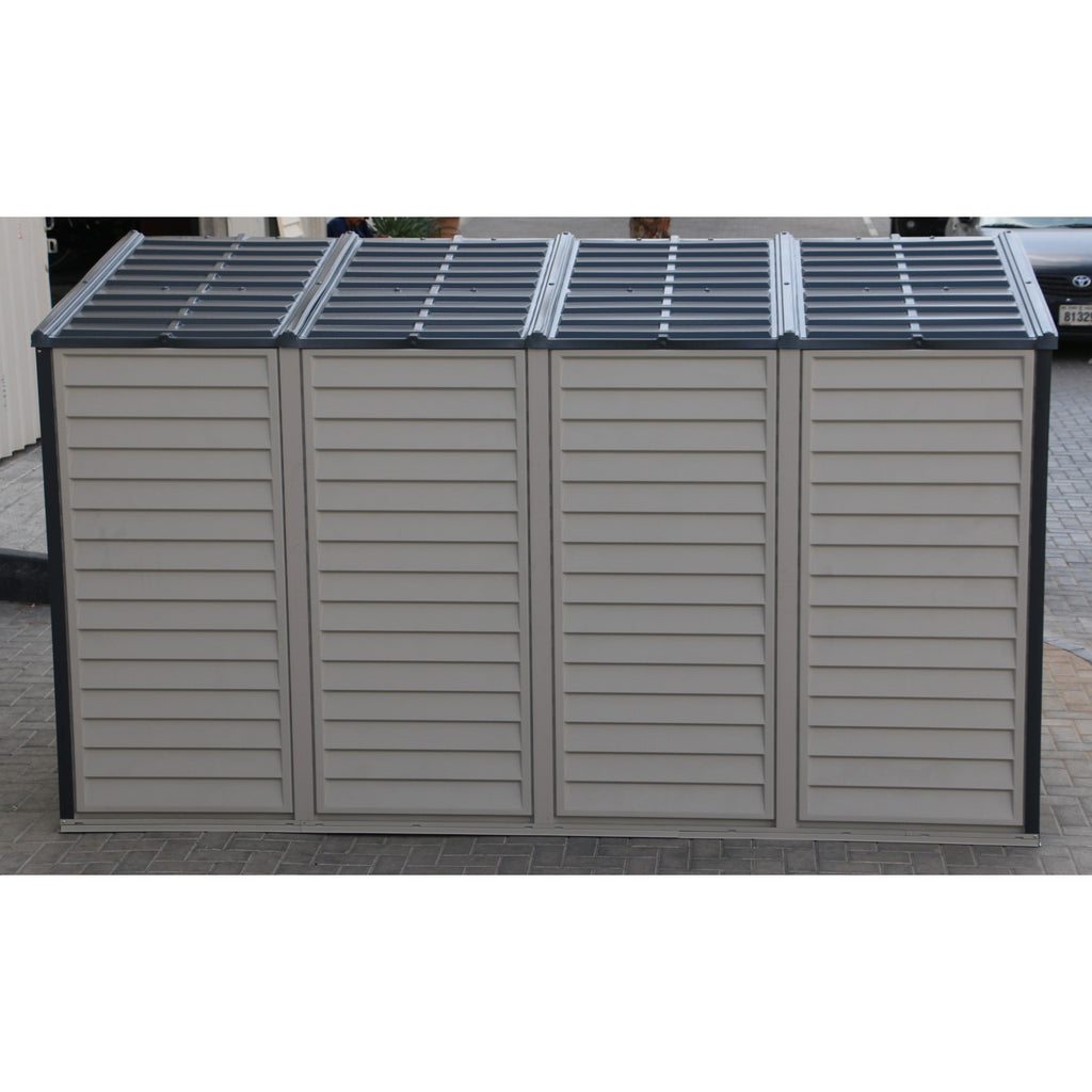 Duramax 4ft x 10ft Sidemate Plus Plastic Vinyl Resin Outdoor Storage Shed With Foundation Kit 36725