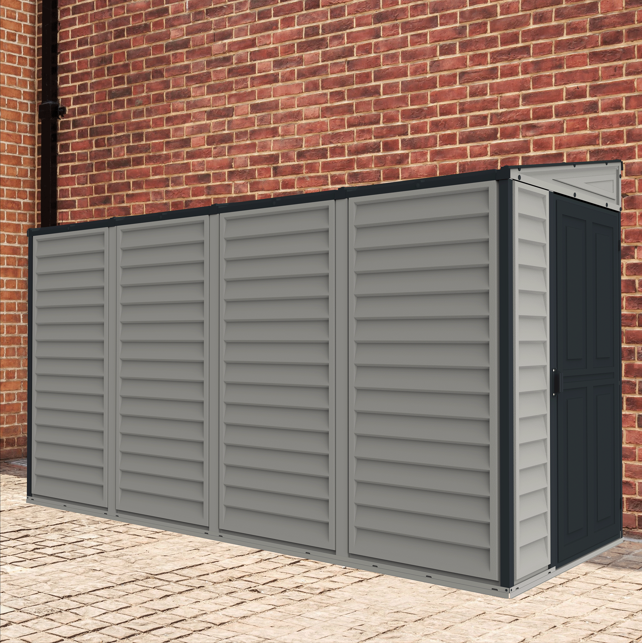 Duramax 4ft x 10ft Sidemate Plus Plastic Vinyl Resin Outdoor Storage Shed With Foundation Kit 36725