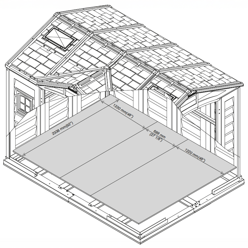 Duramax Apex Pro 10.5'X8' Plastic Vinyl Shed with Foundation, 2 Windows and Side Door 40116