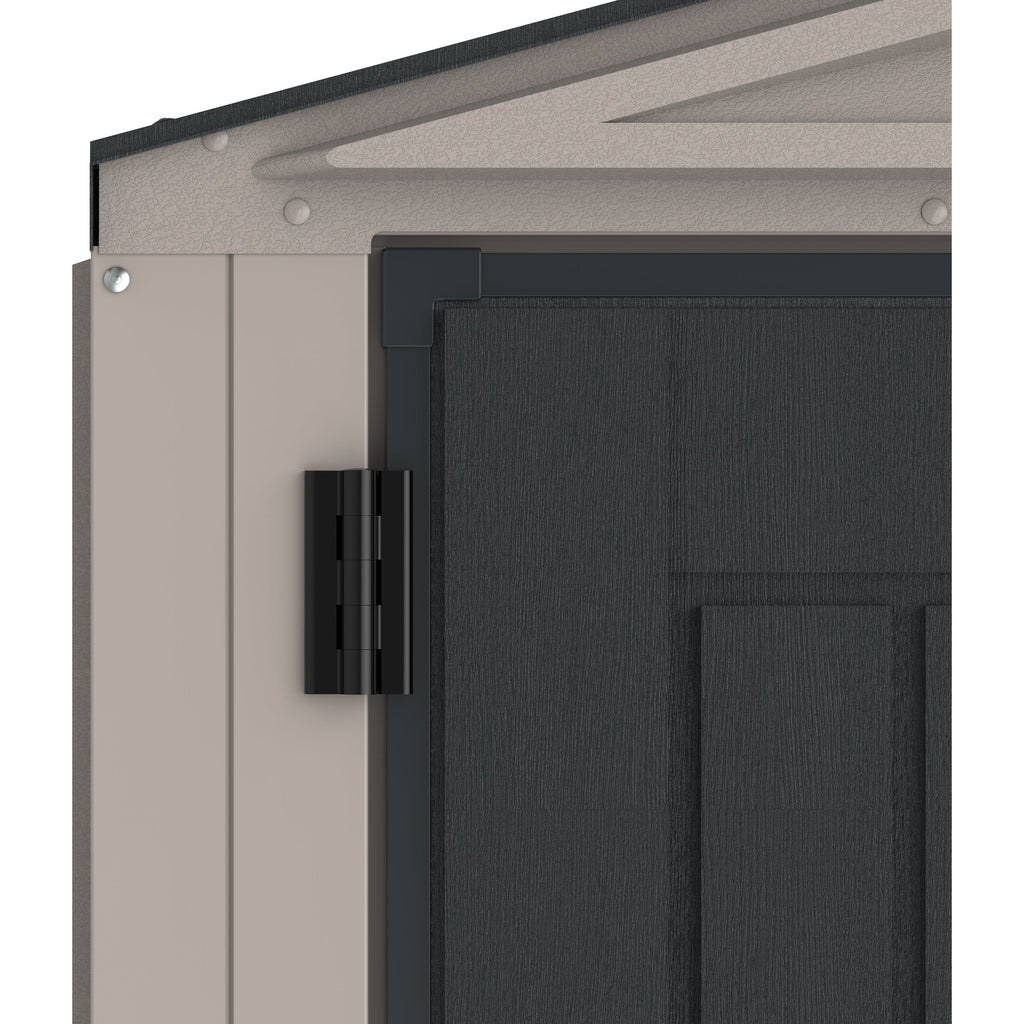 Duramax YardMate Plus 5 ft. 6 in. x 5ft. 6 in. Gray Plastic Vinyl Storage Shed with Molded Floor 35525