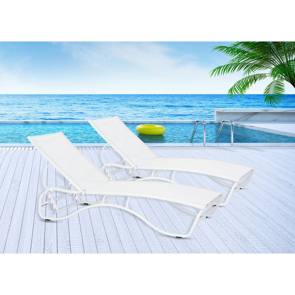 Corsica Lounger White