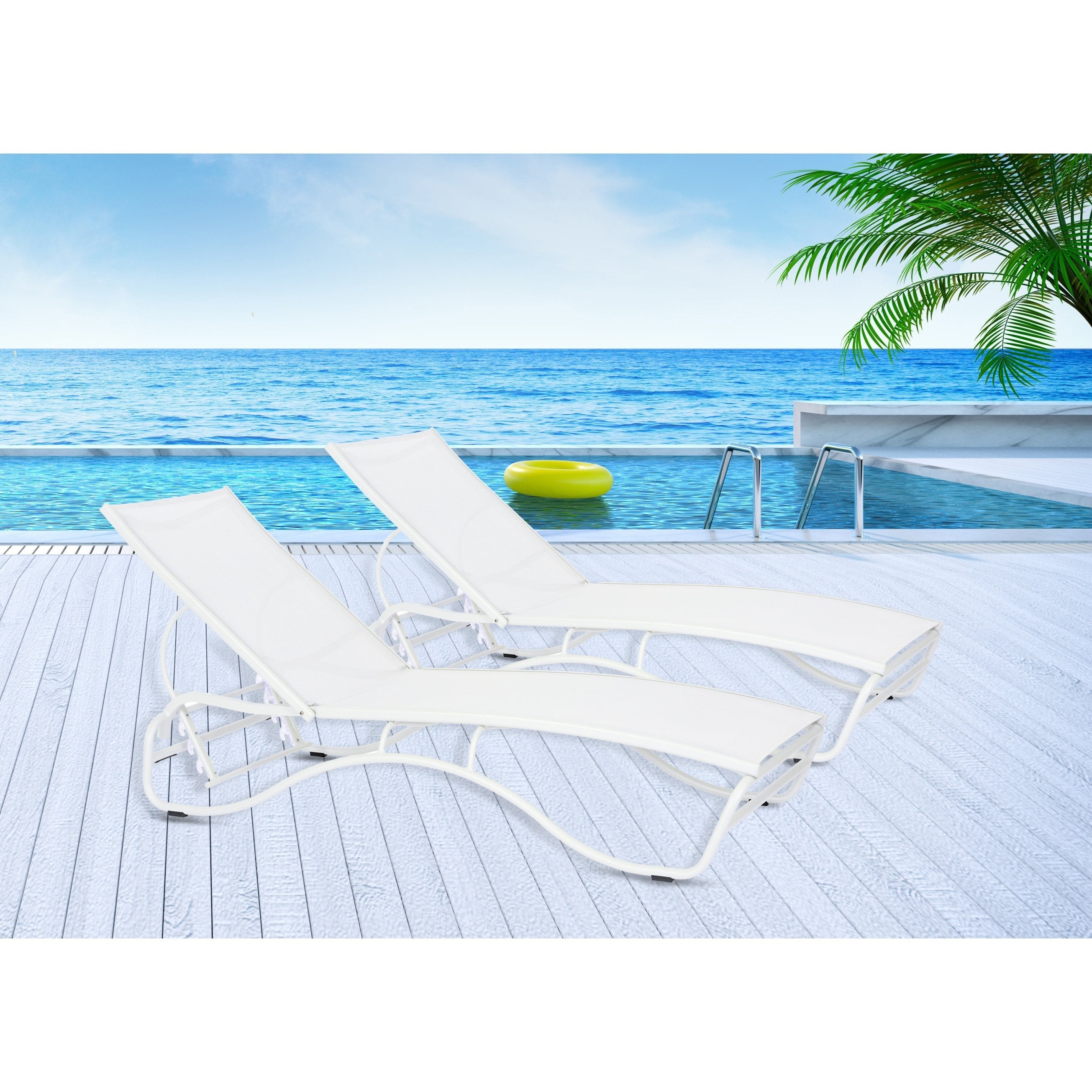 Corsica Lounger White