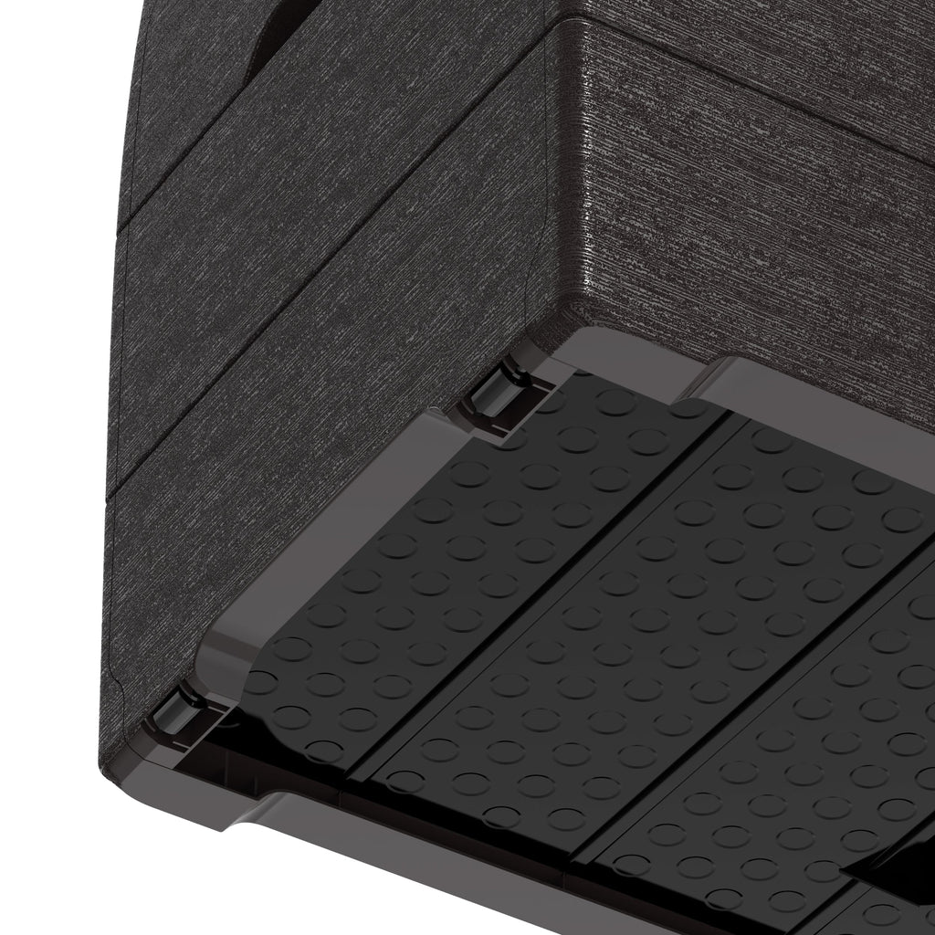 Duramax 71 Gallon Outdoor Resin Deck Box, Garden Furniture Organizer Brown