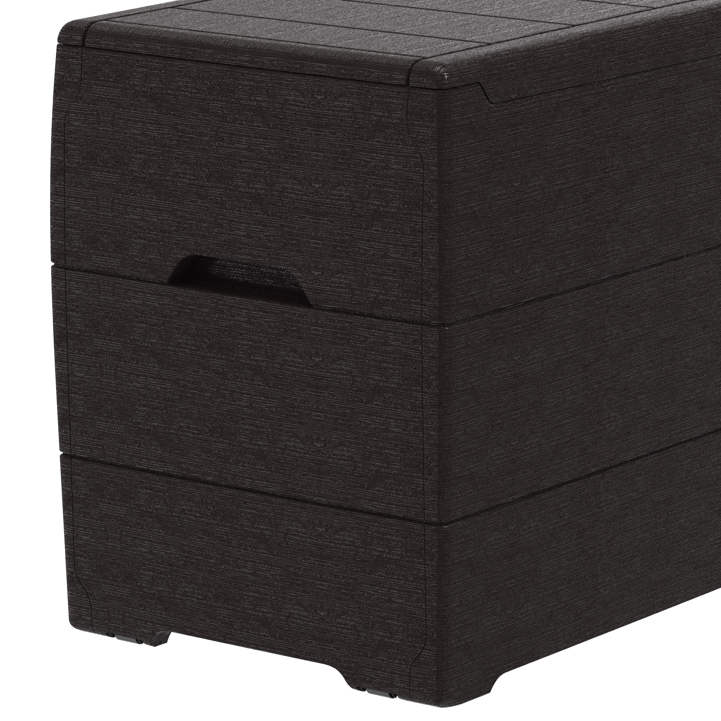 Duramax 71 Gallon Outdoor Resin Deck Box, Garden Furniture Organizer Brown