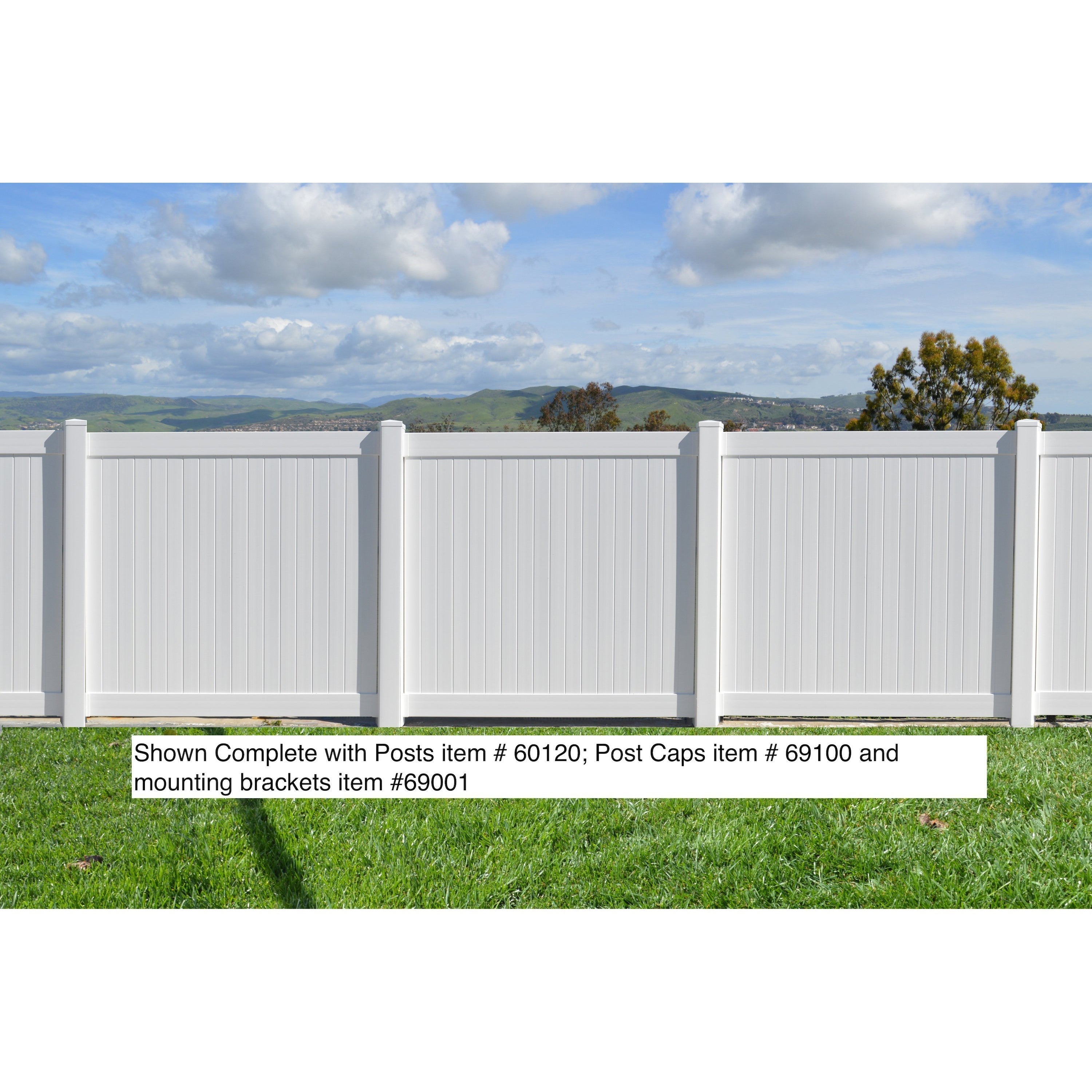 EZ Fence Vinyl Privacy Fence 6ft. x 6ft. White
