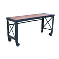 Duramax Rolling Industrial Desk with Wooden Top (4 Size Options)