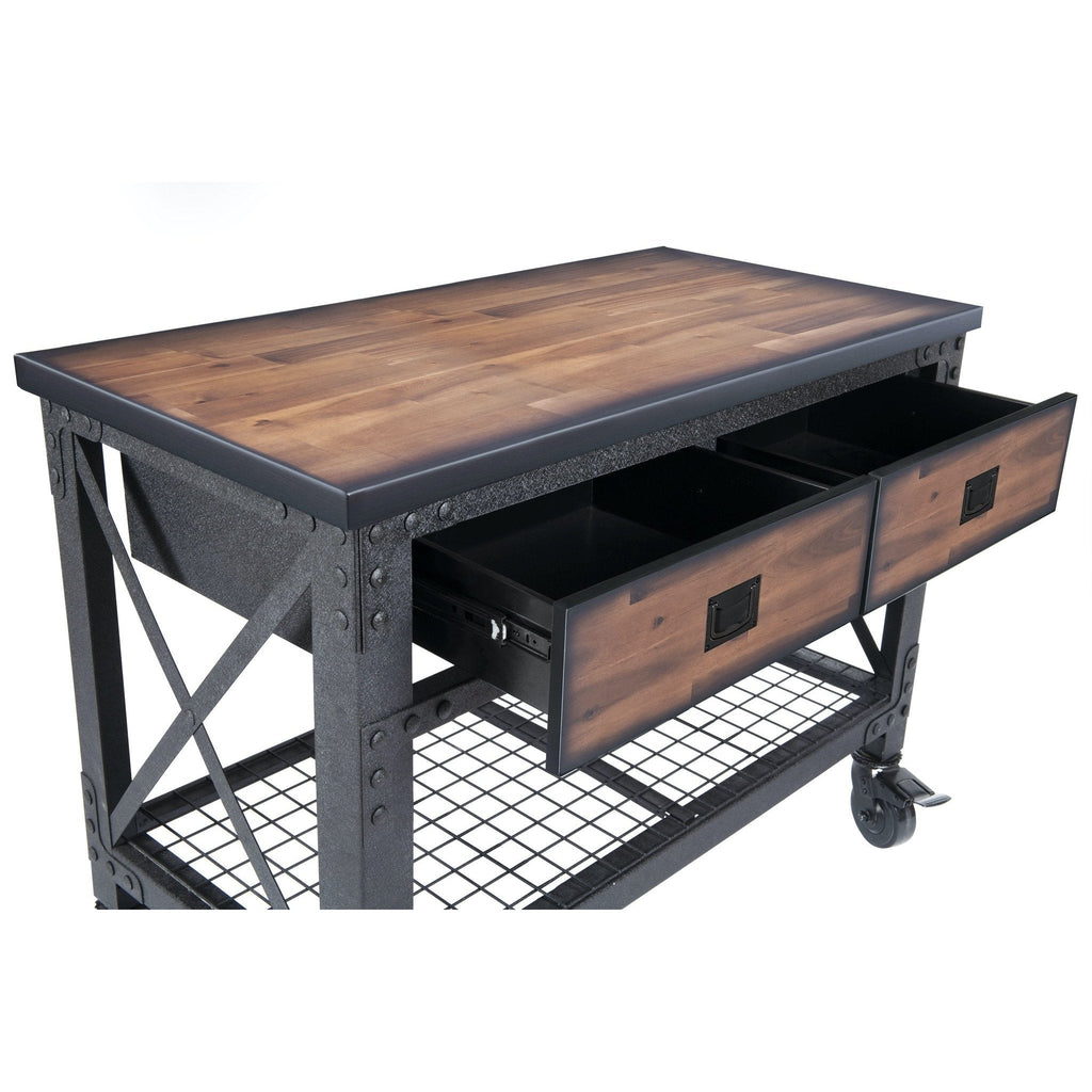 Duramax 2-Drawer Rolling Workbench 48 Inch x 24 Inch for Home, Garage and Workshop