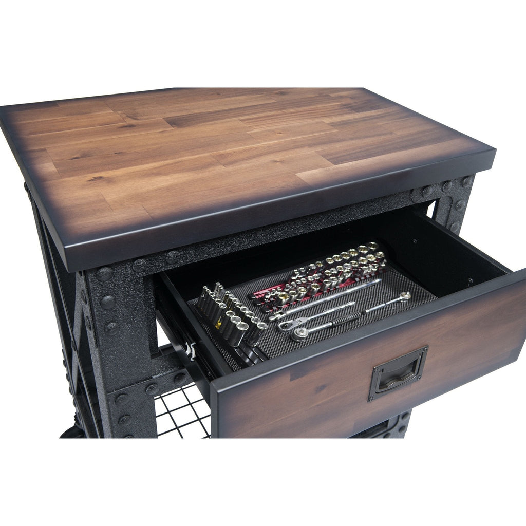 Duramax Single Drawer Rolling Workbench 27.6 Inch x 20 Inch for Home, Garage and Workshop