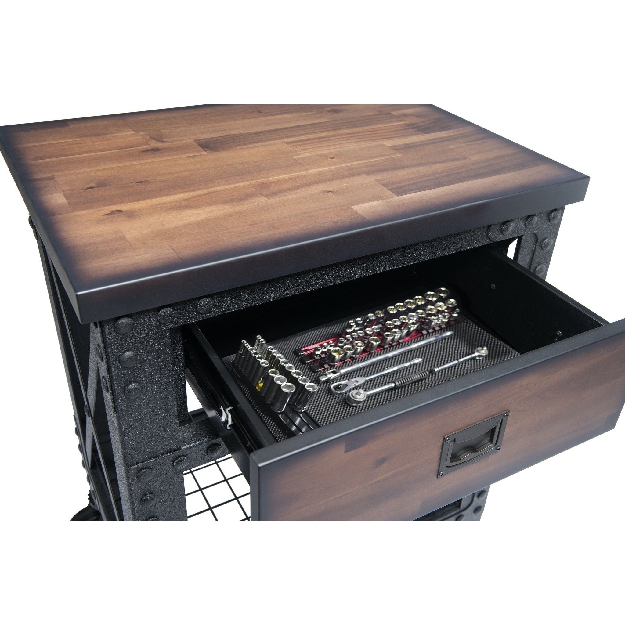 Duramax Single Drawer Rolling Workbench 27.6 Inch x 20 Inch for Home, Garage and Workshop