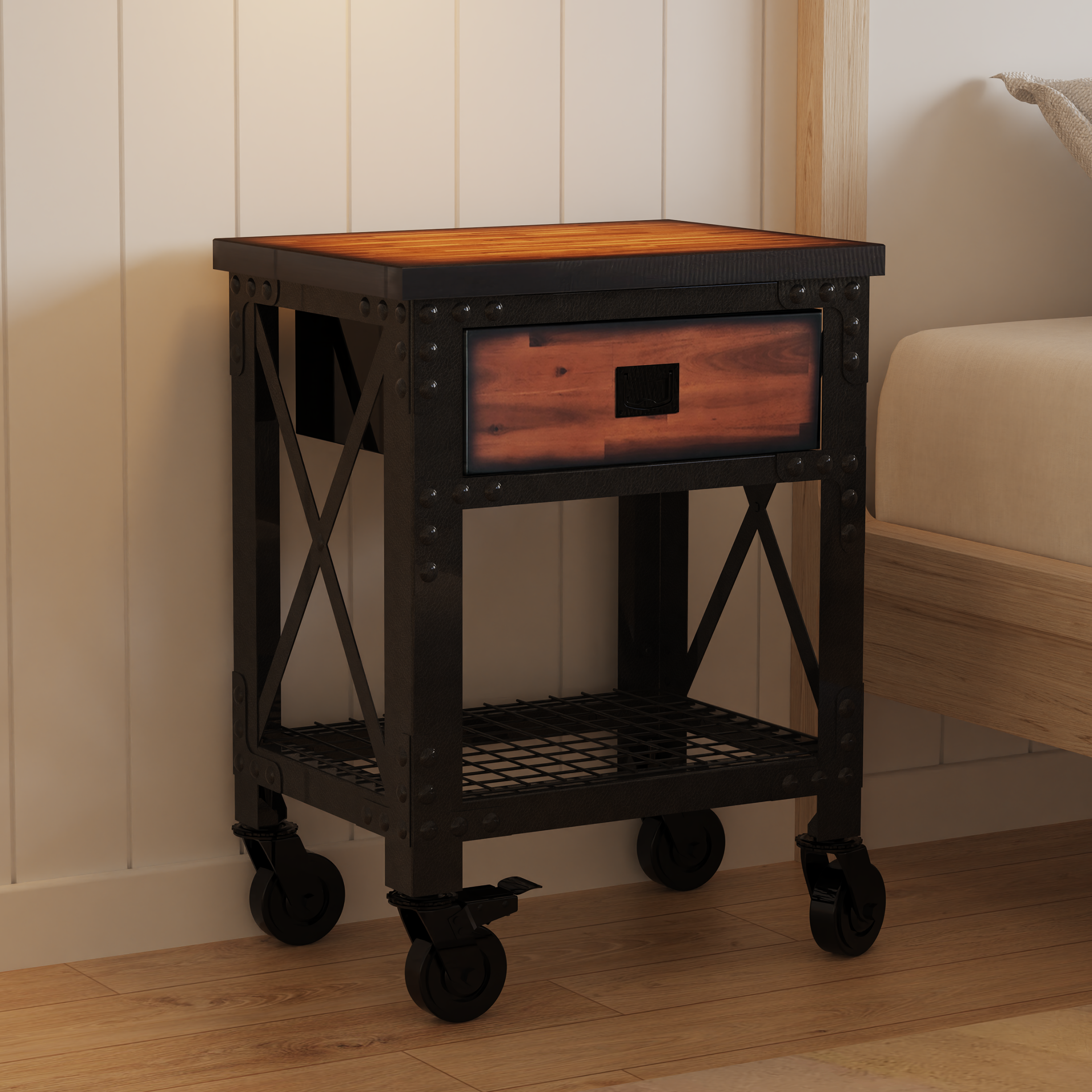 Duramax Single Drawer Rolling Workbench 27.6 Inch x 20 Inch for Home, Garage and Workshop