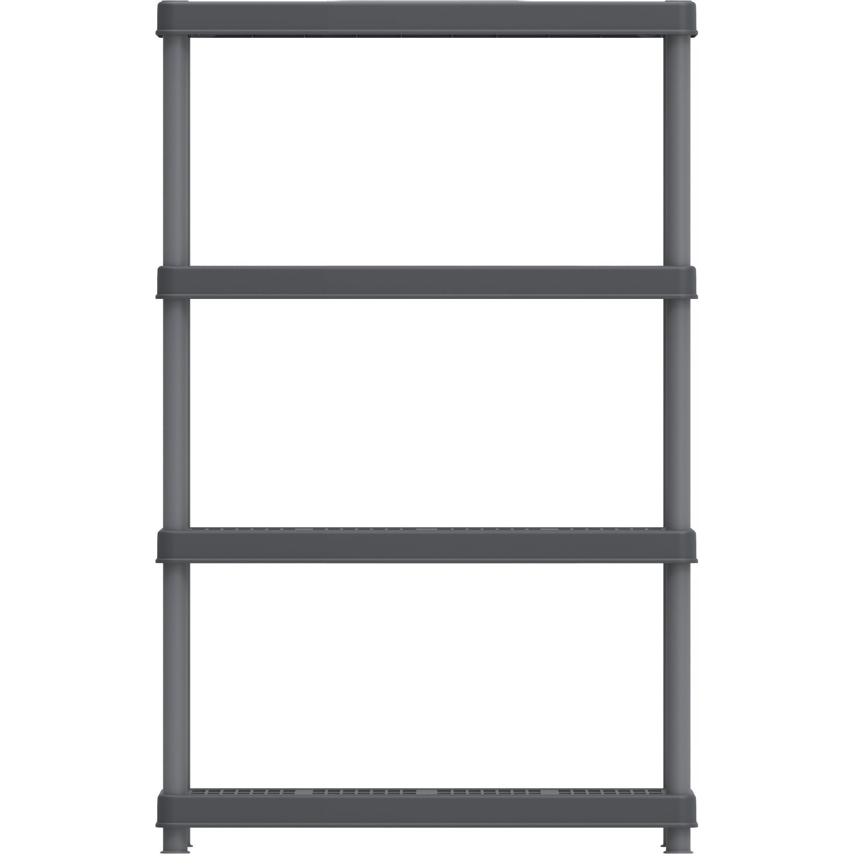 Duramax Plastic Heavy Duty Multipurpose Freestanding 4 Tier Shelving Rack