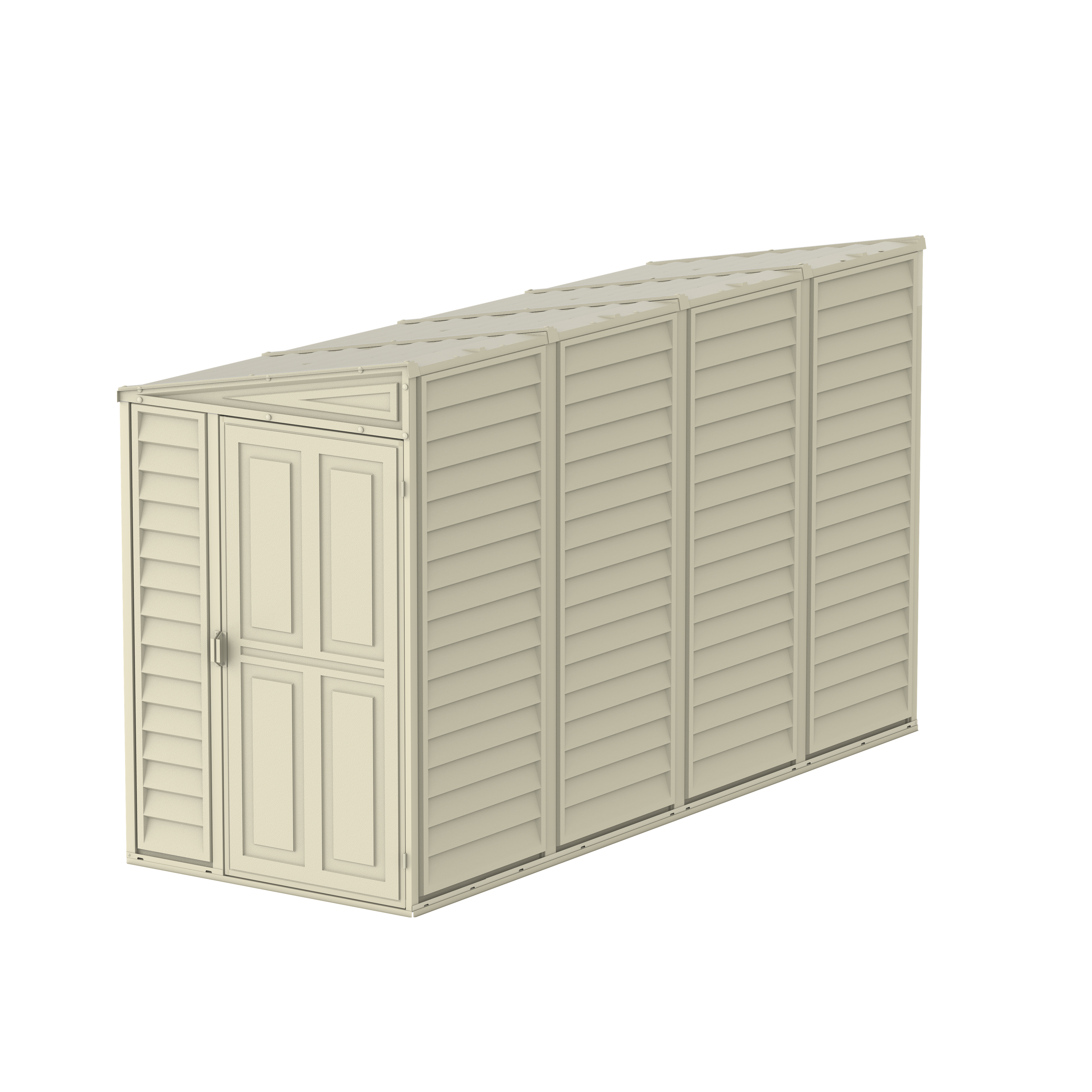 Duramax 4ft x 10ft Sidemate Plastic Vinyl Resin Outdoor Storage Shed With Foundation Kit 06725