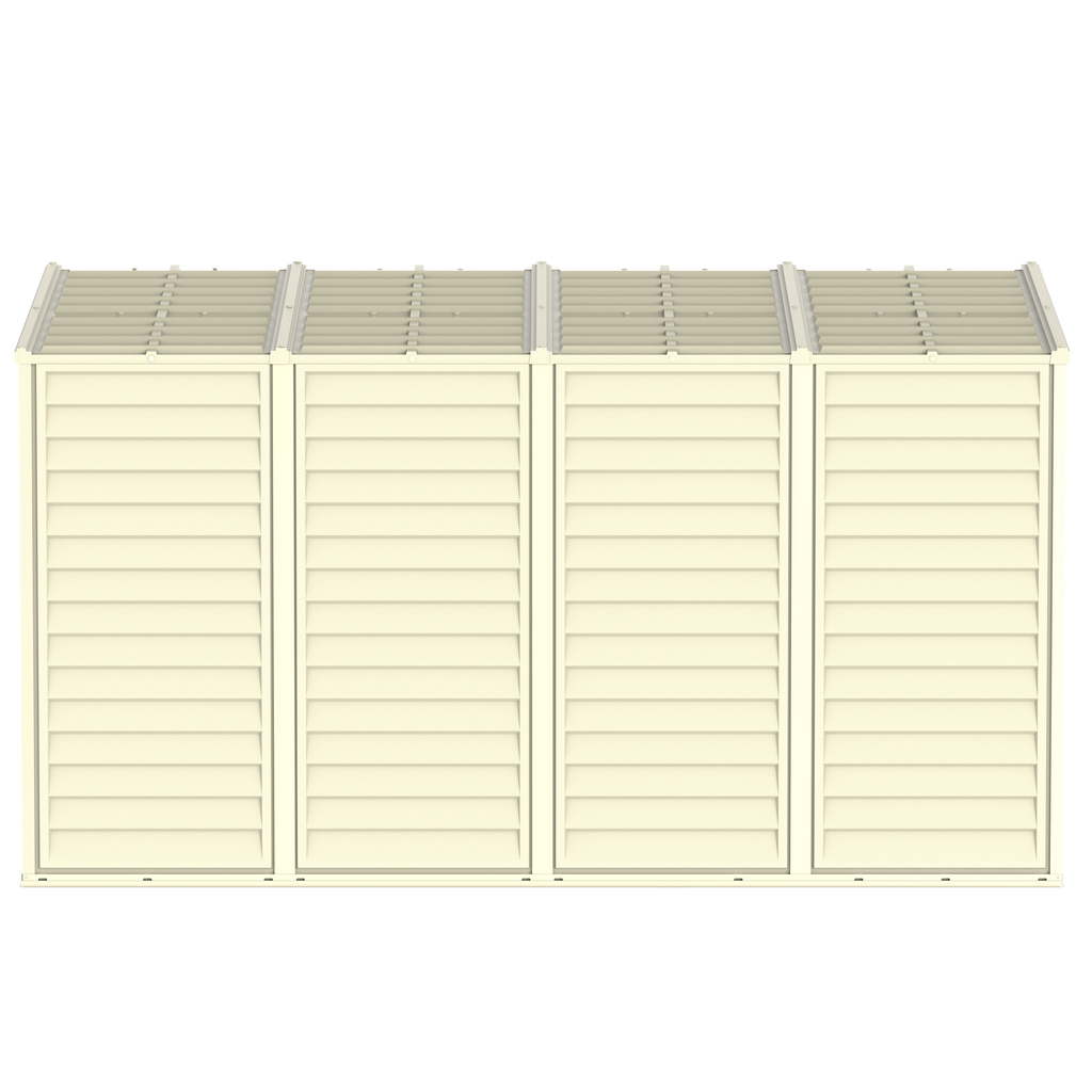 Duramax 4ft x 10ft Sidemate Plastic Vinyl Resin Outdoor Storage Shed With Foundation Kit 06725