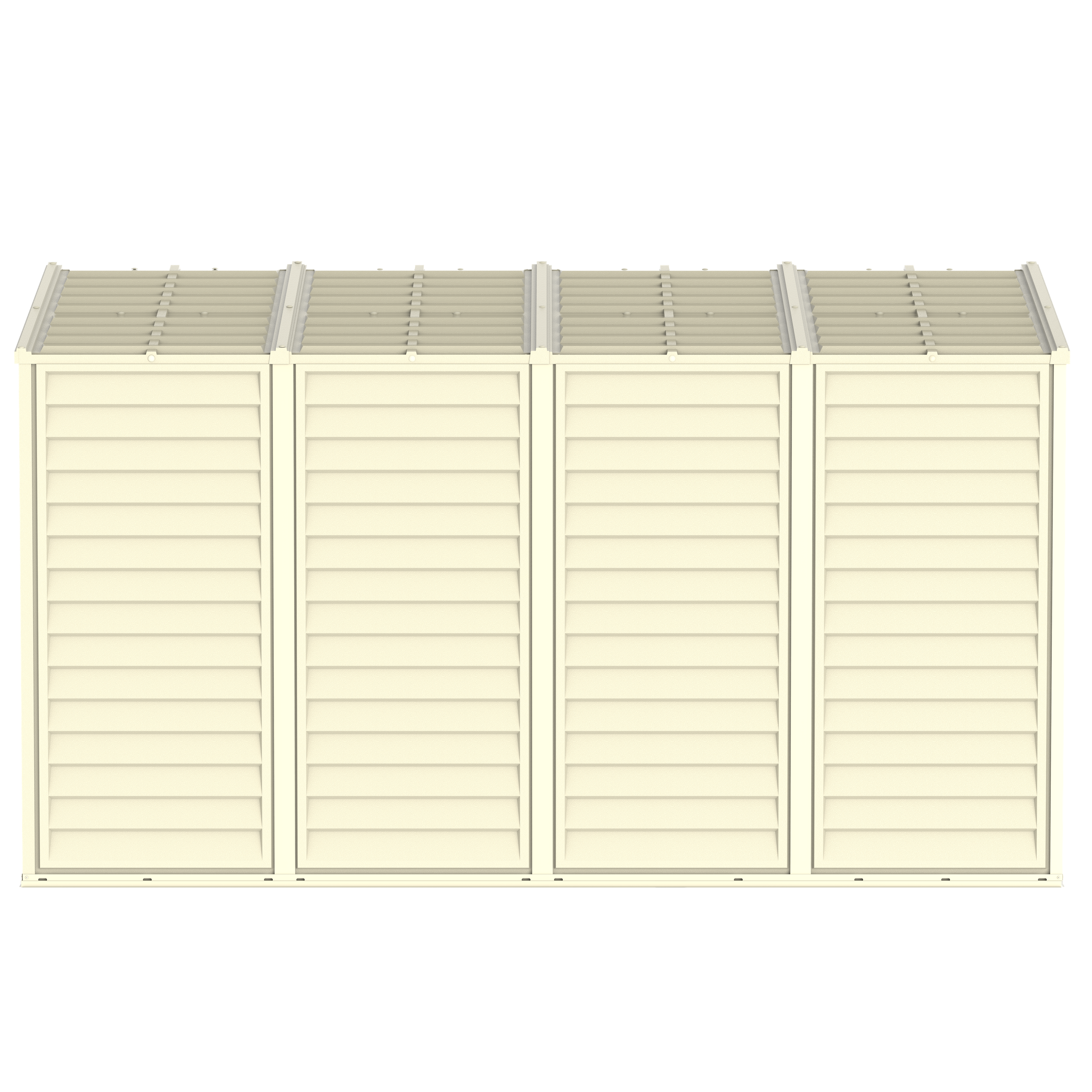 Duramax 4ft x 10ft Sidemate Plastic Vinyl Resin Outdoor Storage Shed With Foundation Kit 06725