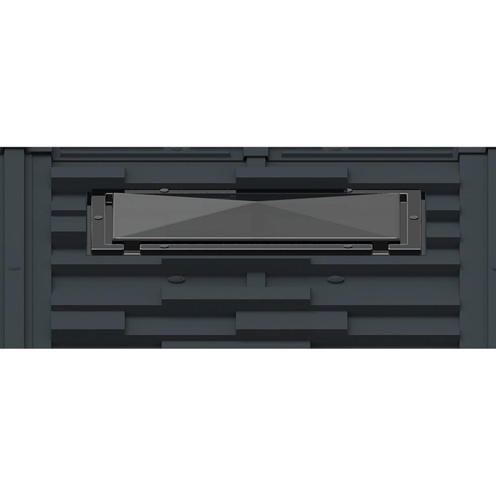 Duramax Apex Pro 10.5'X8' Plastic Vinyl Shed with Foundation, 2 Windows and Side Door 40116