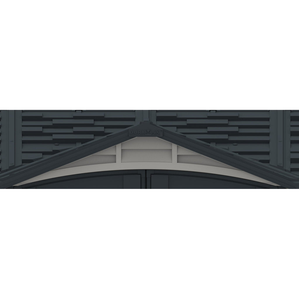Duramax Apex Pro 10.5'X8' Plastic Vinyl Shed with Foundation, 2 Windows and Side Door 40116