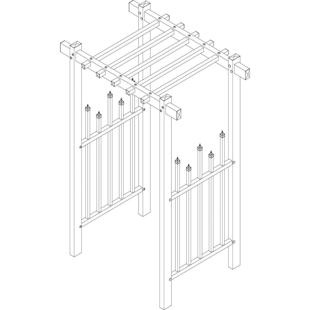 Irvine Accent Picket Vinyl Arbor