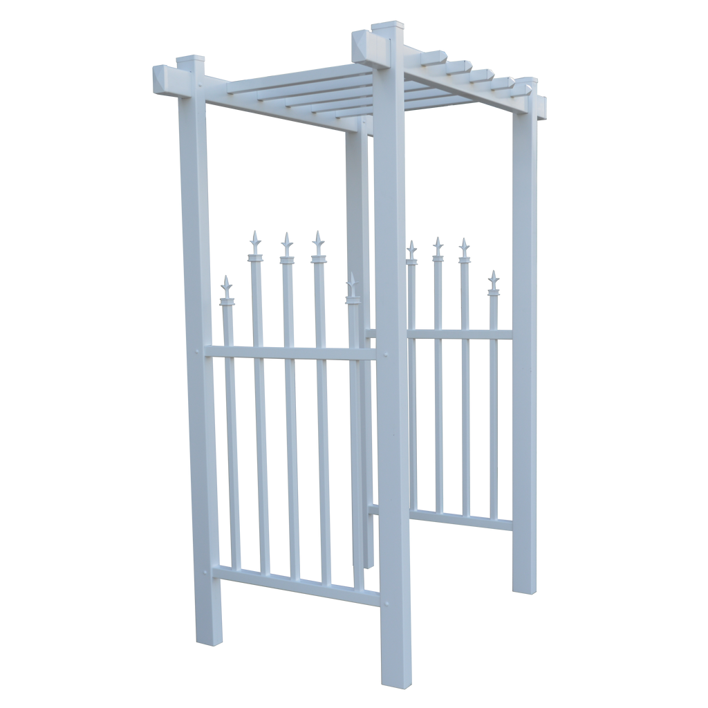 Irvine Accent Picket Vinyl Arbor