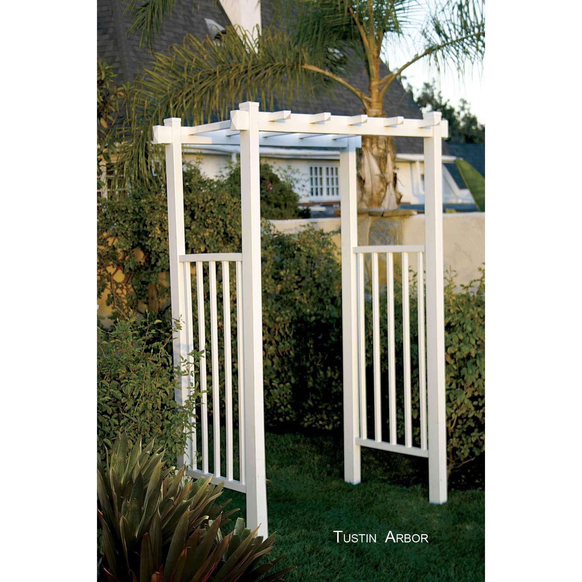 Tustin Picket Vinyl Arbor white